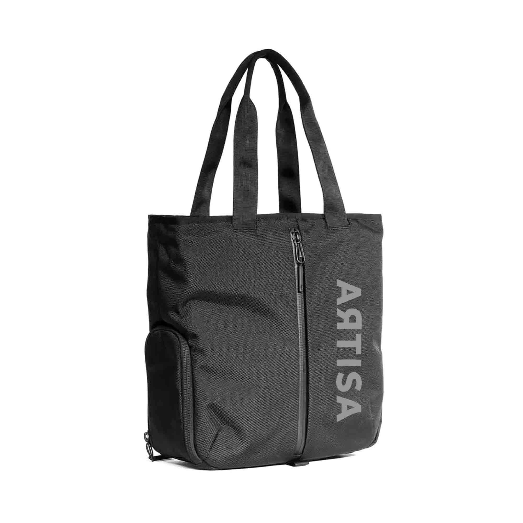 Women's Black Multipurpose Gym Tote with Shoe Compartment