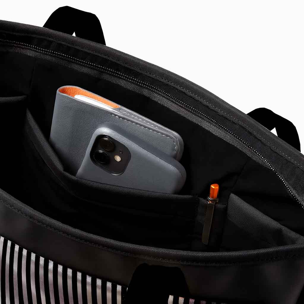 Striking Monochrome Laptop Tote - Lining