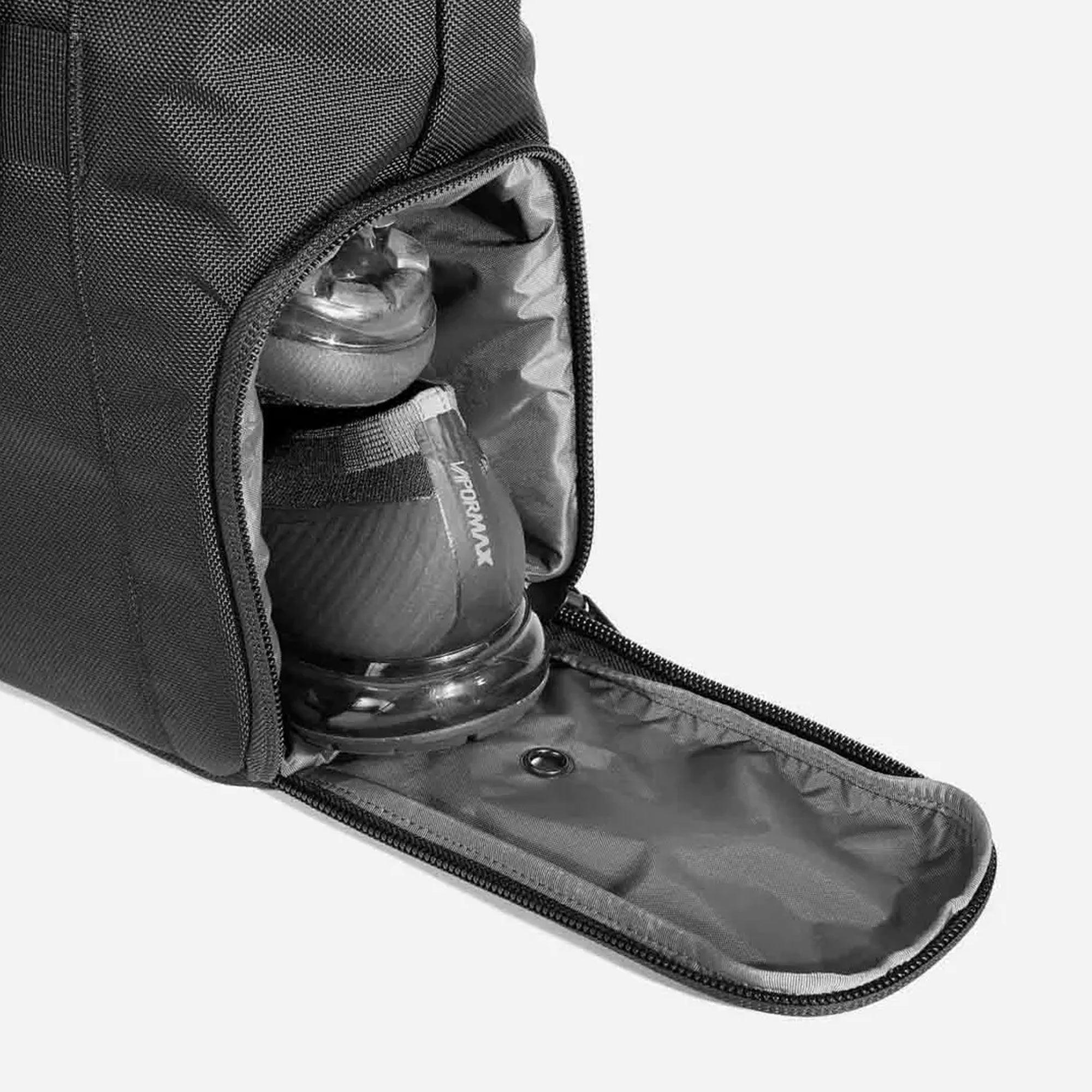 Women's Black Multipurpose Gym Tote with Shoe Compartment
