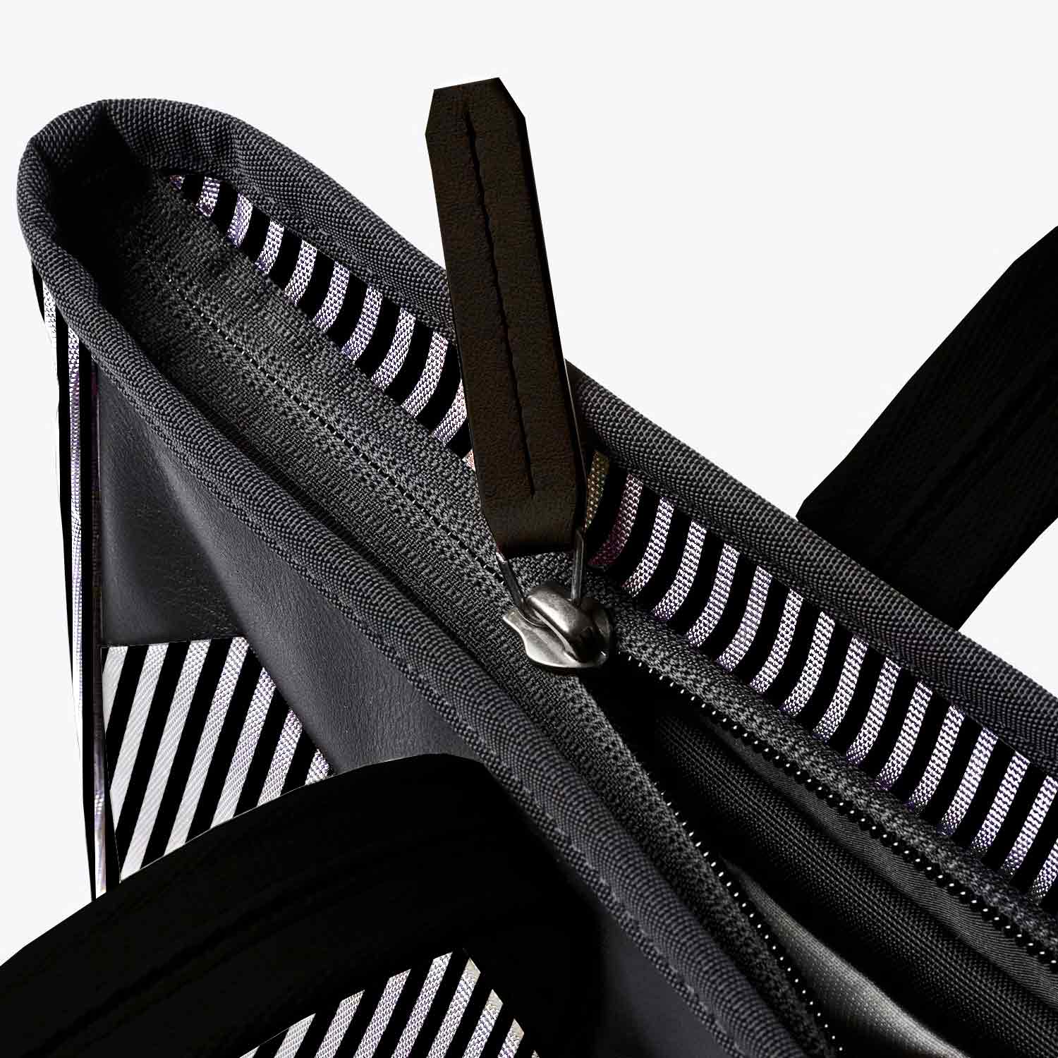 Striking Monochrome Laptop Tote - Lining