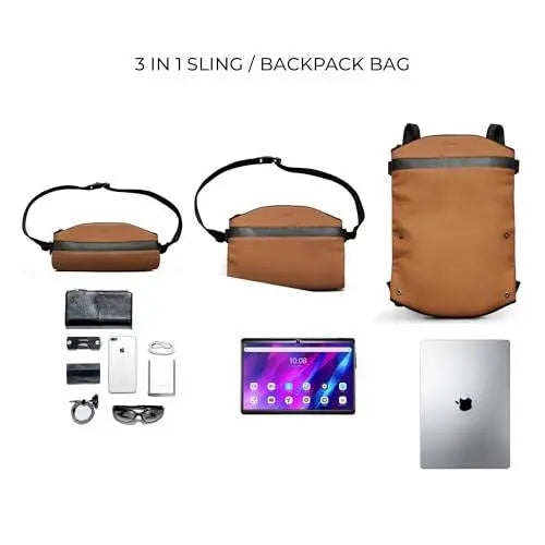 3 in 1 Sling Bag, Backpack, for Men & Women, Stylish Versatile