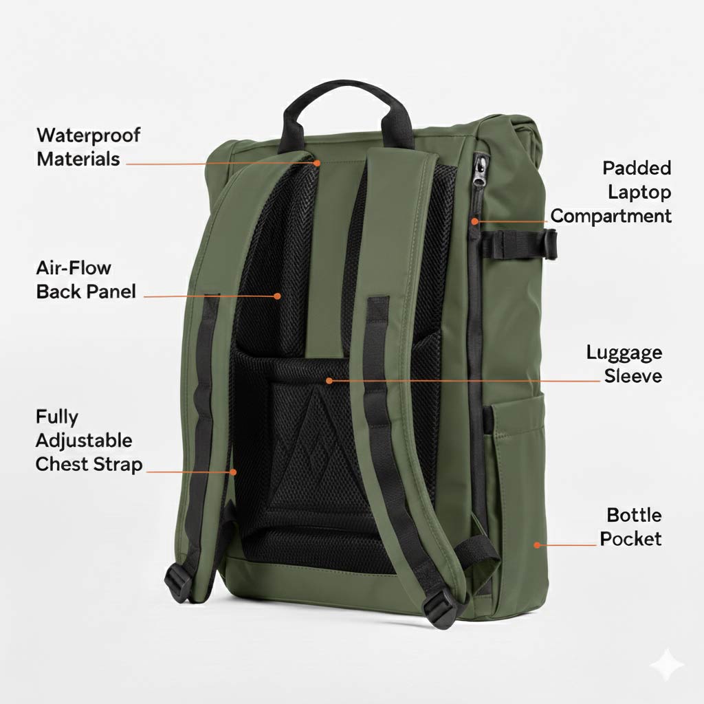 Nomad Luxe Rolltop 2.0 – Dark Green