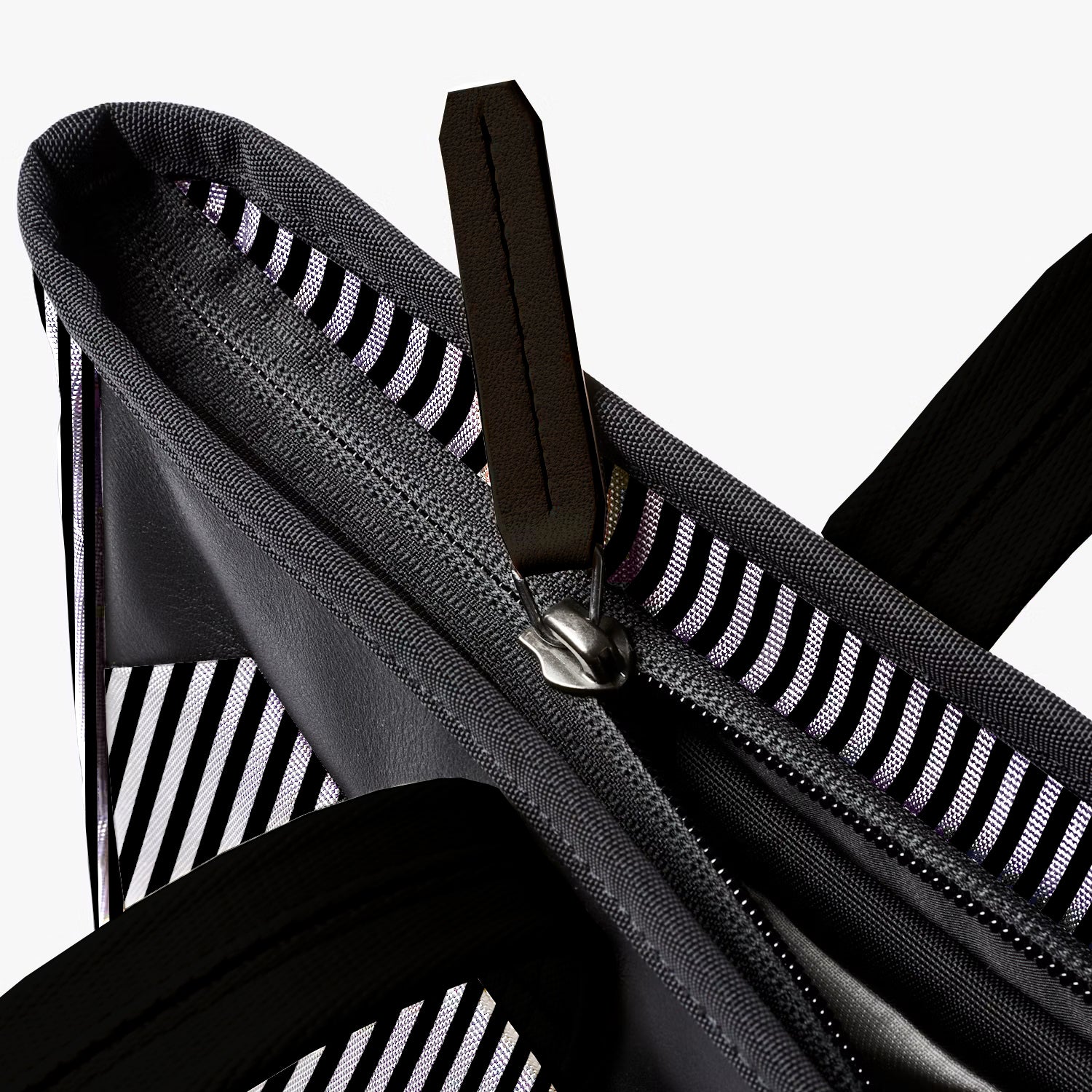 Striking Monochrome Laptop Tote - Lining