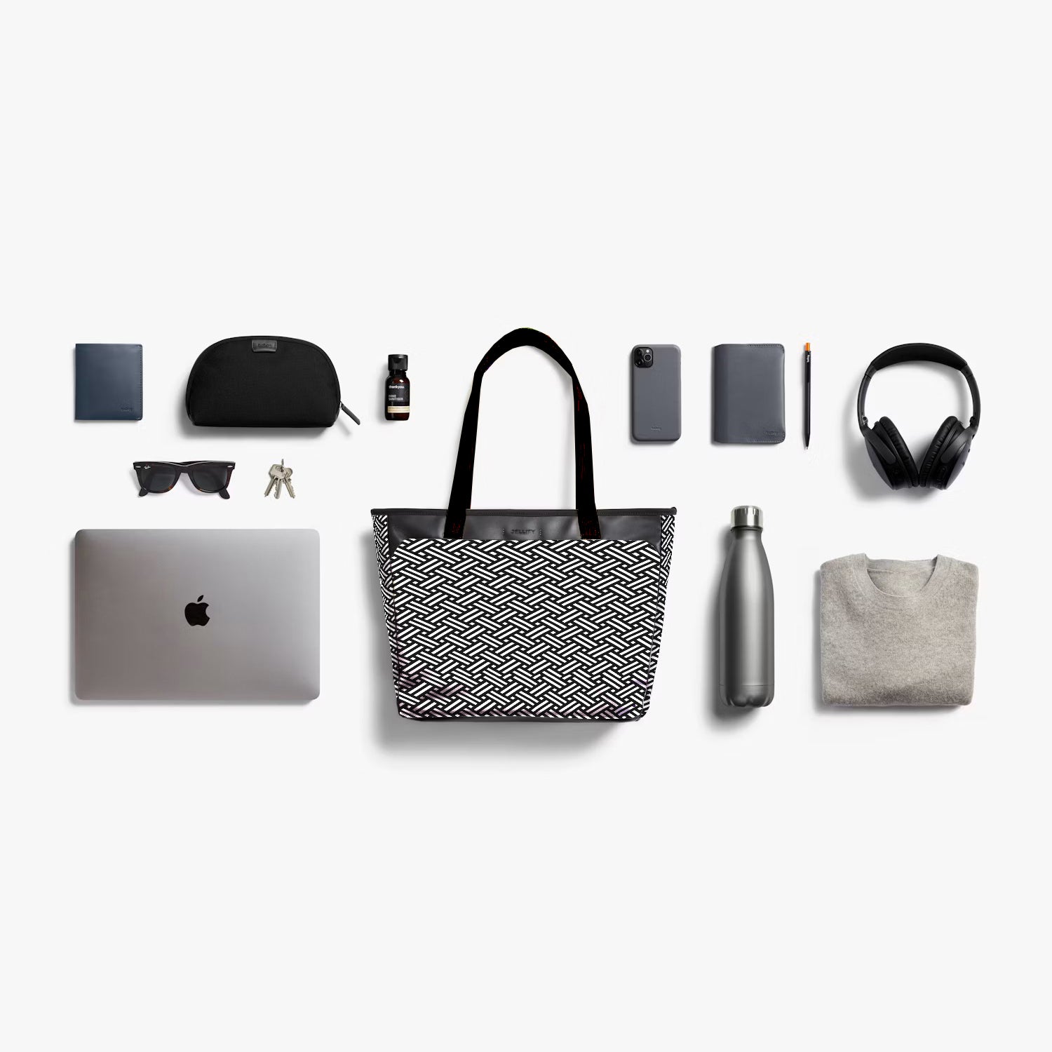 Striking Monochrome Laptop Tote - Cross