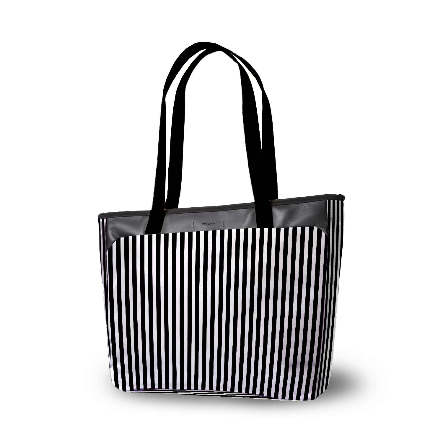 Striking Monochrome Laptop Tote - Lining