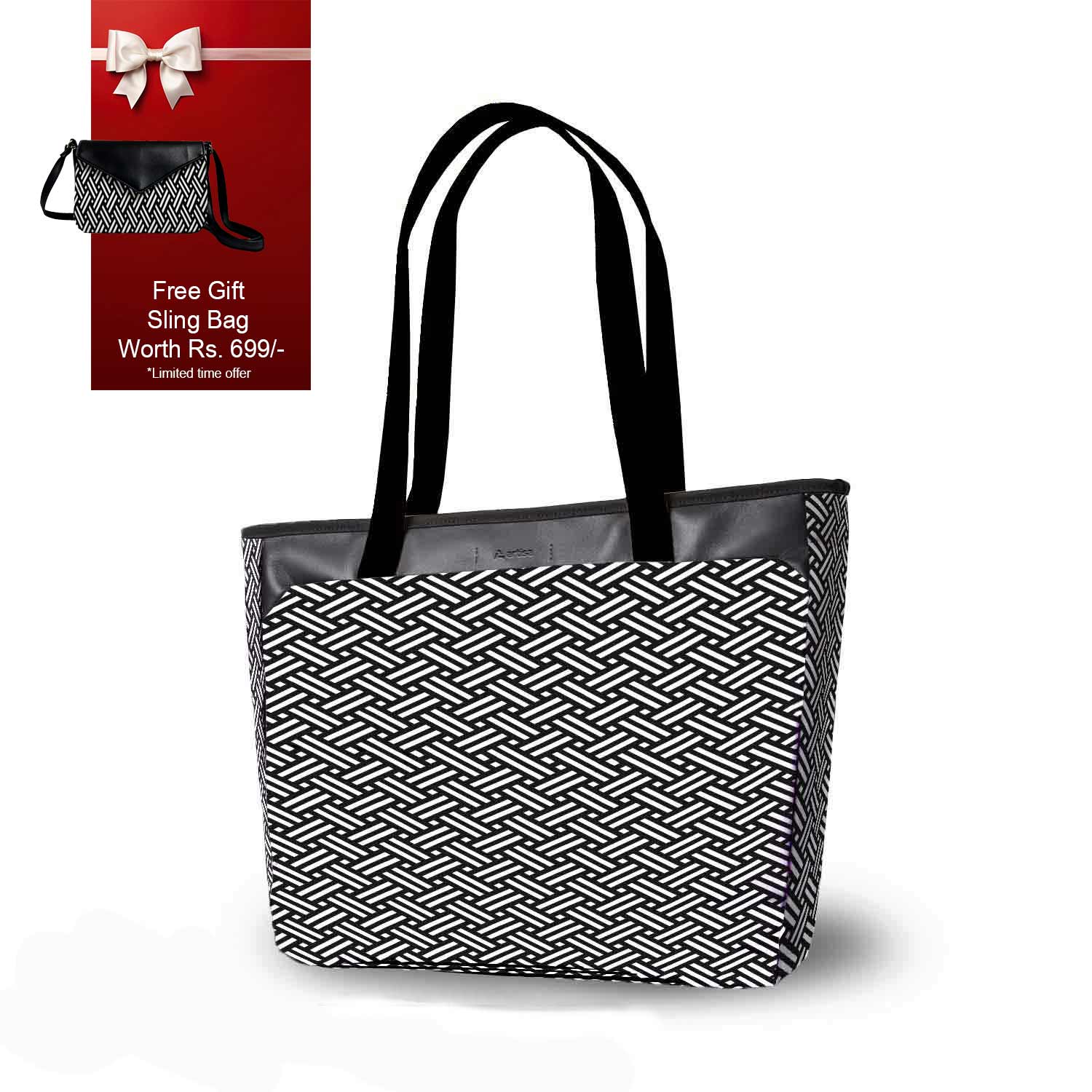 Striking Monochrome Laptop Tote - Cross
