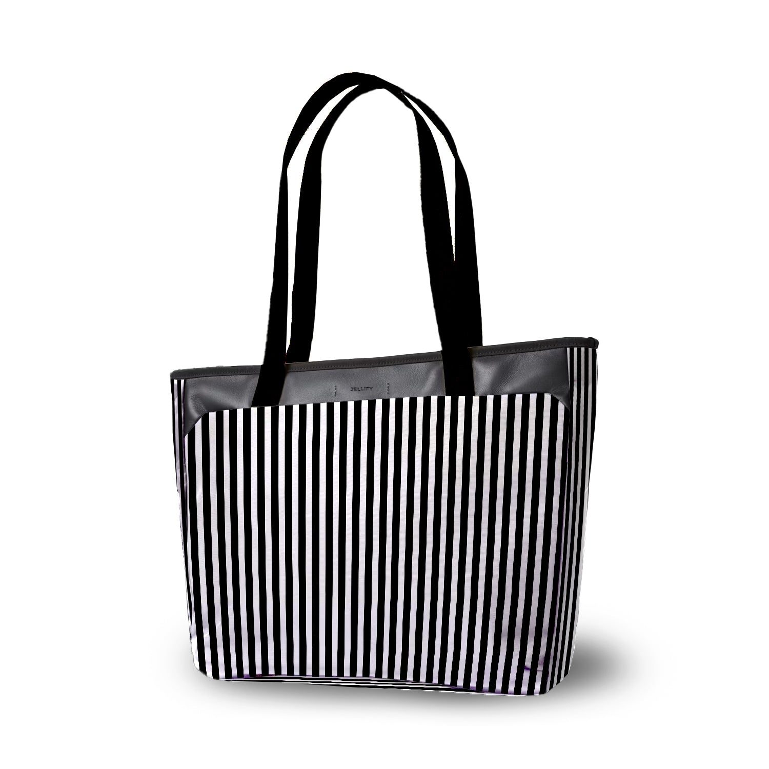 Striking Monochrome Laptop Tote - Lining