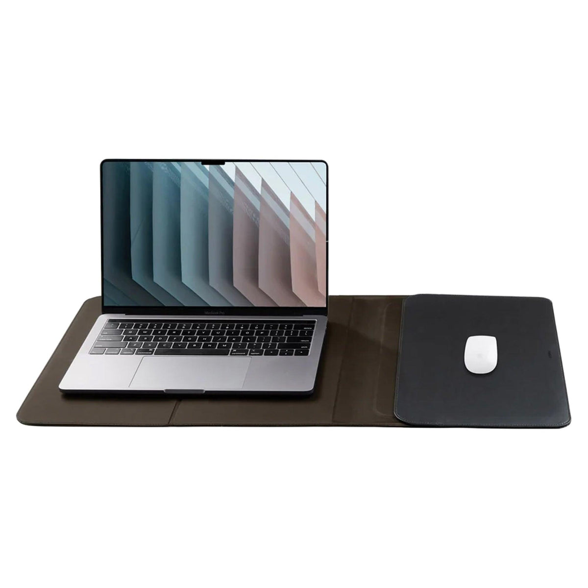 Foldable Computer Mat Dual-functional Laptops sleeve Convertible to Desk Mat | Black