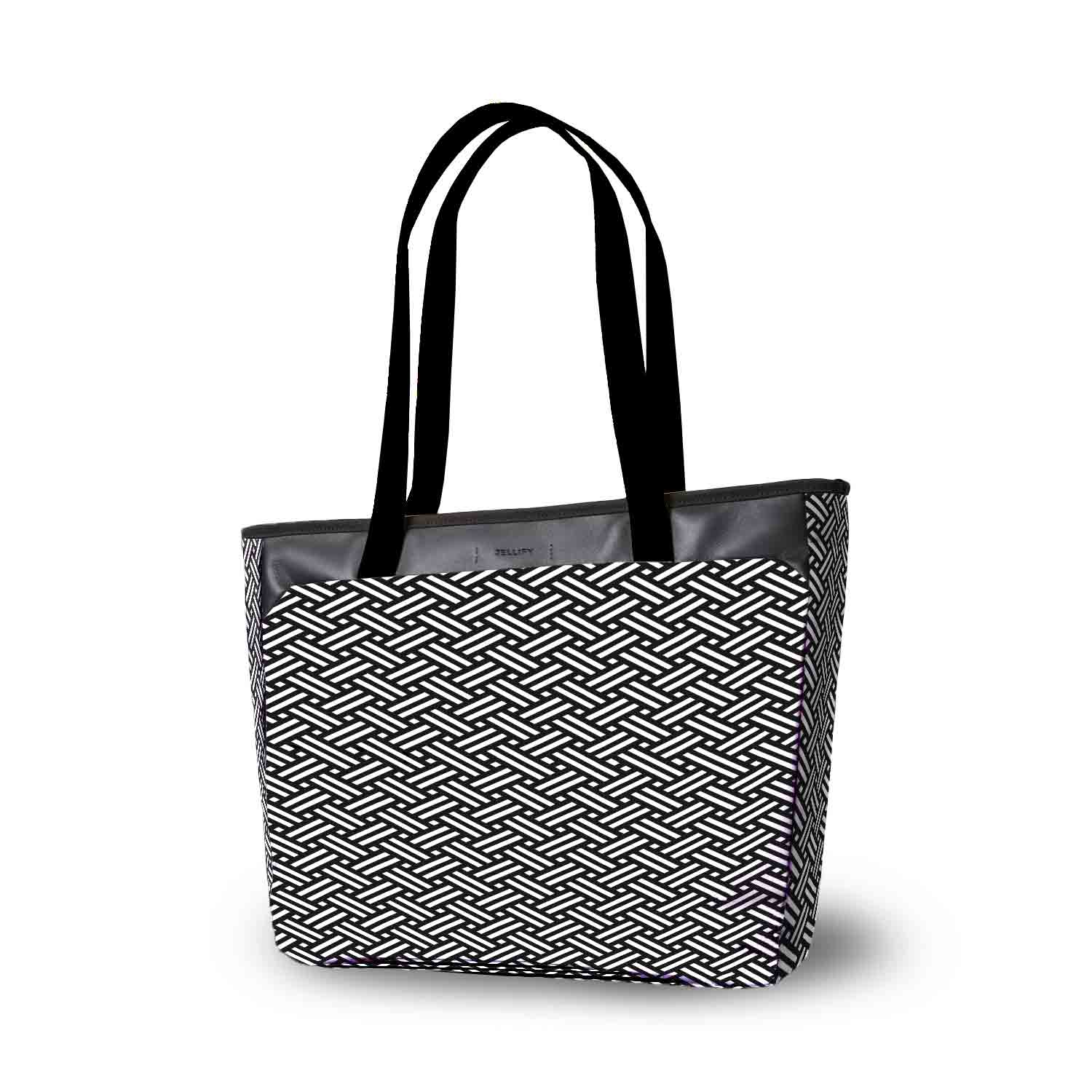Striking Monochrome Laptop Tote - Cross