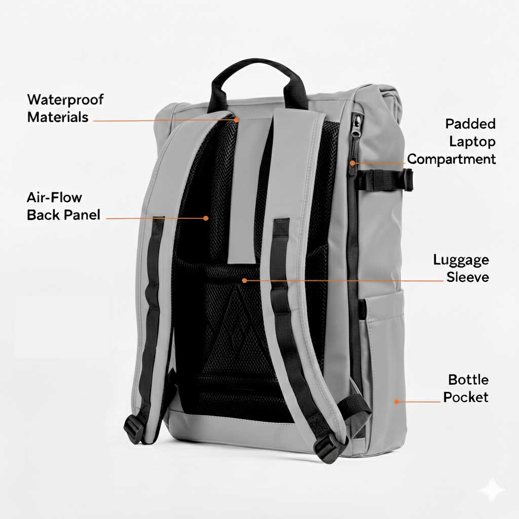 Nomad Luxe Rolltop 2.0 – Light Grey